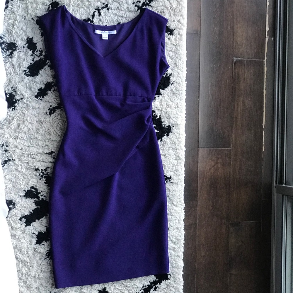 DVF - Bevin Ruched Waist Dress in Purple Haze